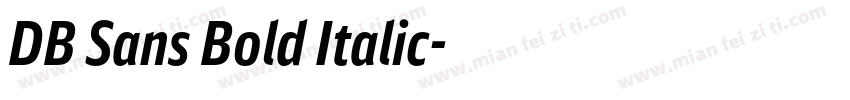DB Sans Bold Italic字体转换